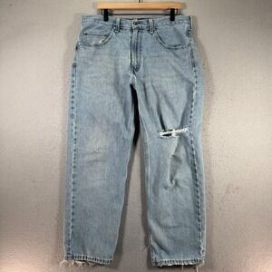 Levis Silver Tab‎ Loose Jeans Mens 34x30 Blue Lightwash Denim Trendy Classic
